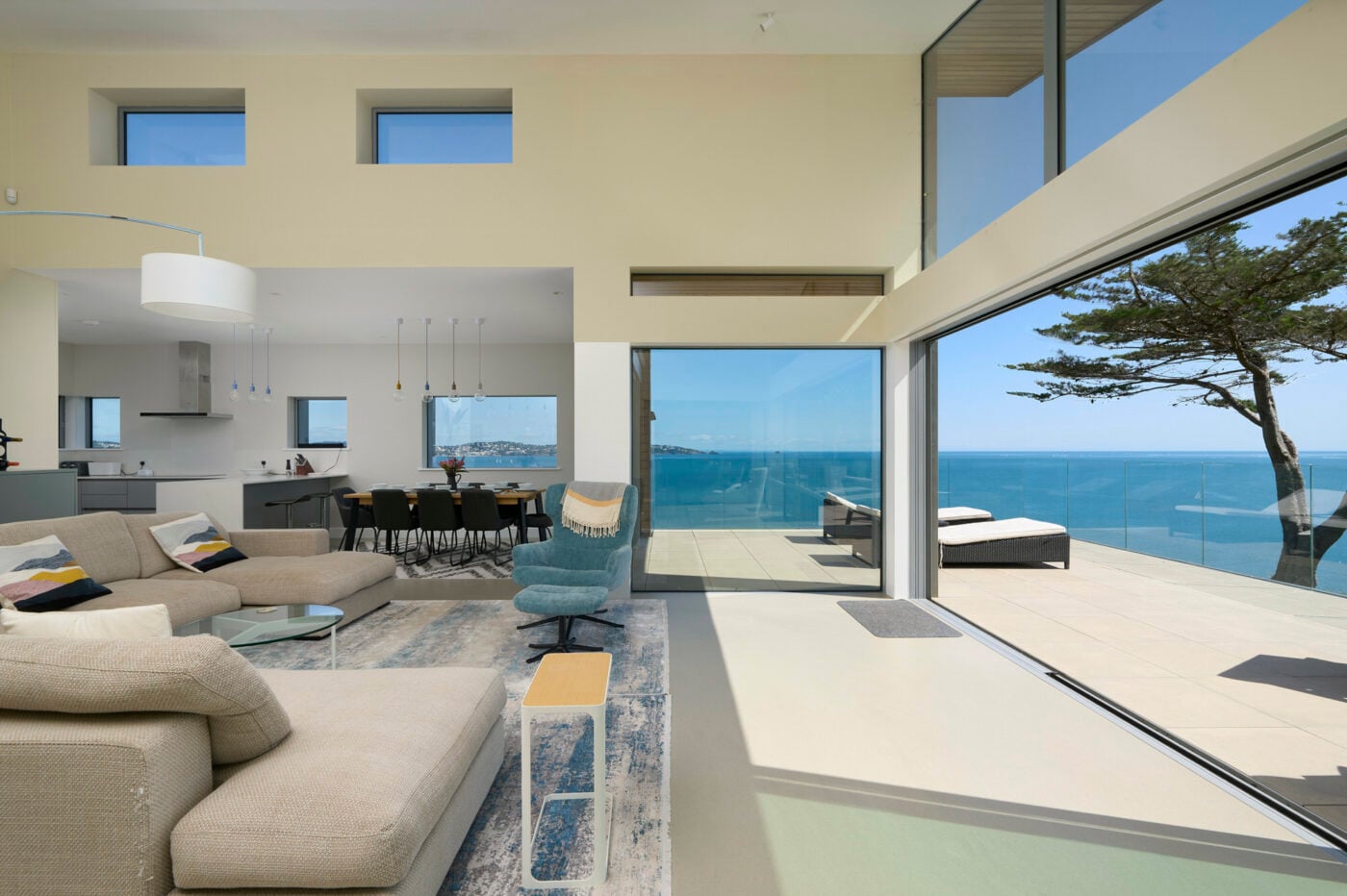 Bright living room with coastal light and modern finishes