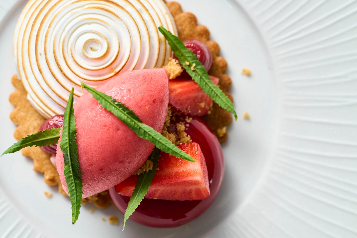 Plated seafood dish styled for a restaurant menu, Devon