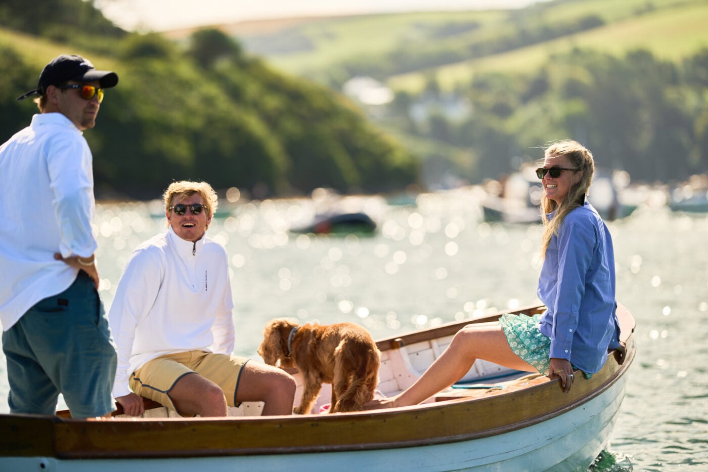 Location based clothing shoot on the water, Salcombe